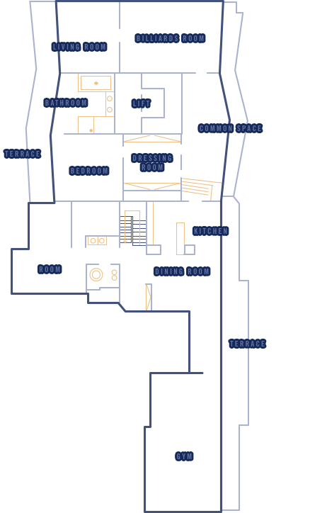 Plan of the 6th above-ground floor - flat