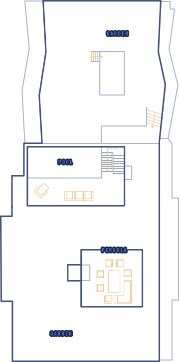 Plan of the 7th above-ground floor - garden